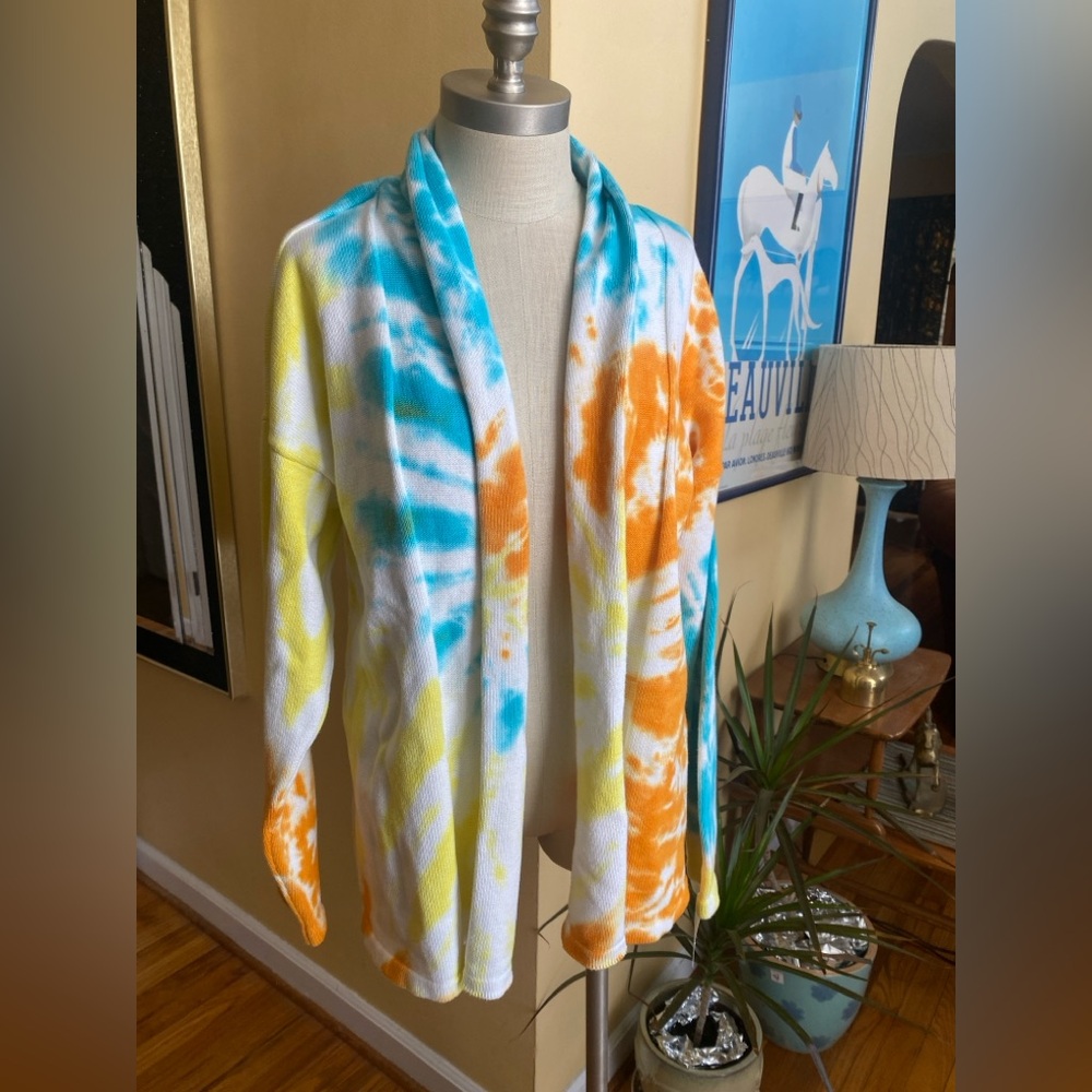 style & co cardigan tie-dye sweater